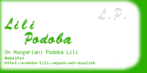 lili podoba business card